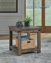 Best Furniture Outlet - Ashley Furniture - Hollum End Table - Square End Table / Rustic Brown - T466-2