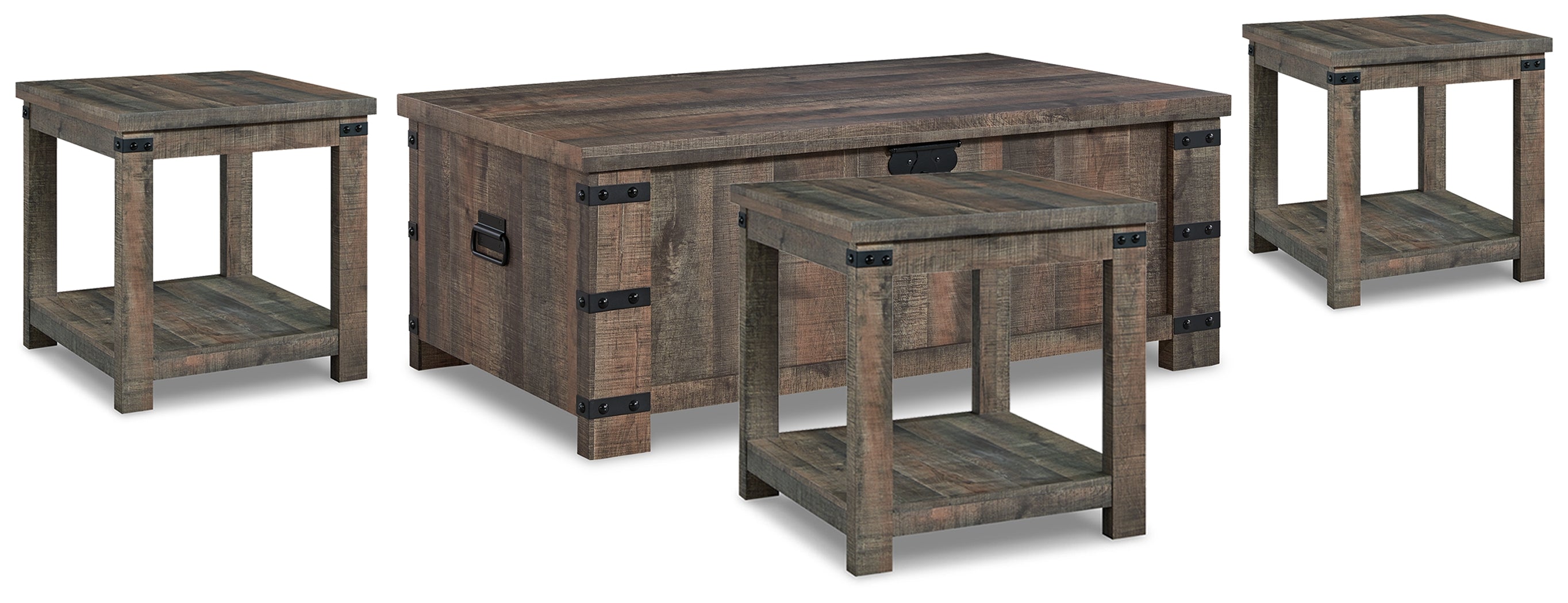 Best Furniture Outlet - Ashley Furniture - Hollum Coffee Table and 3 End Tables - Coffee Table and 3 End Tables - T466T2