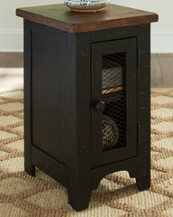 Best Furniture Outlet - Ashley Furniture - Valebeck Chairside End Table - Chair Side End Table / Black/Brown - T468-7
