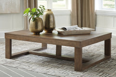 Best Furniture Outlet - Ashley Furniture - Cariton Coffee Table - Rectangular Cocktail Table / Gray - T471-1