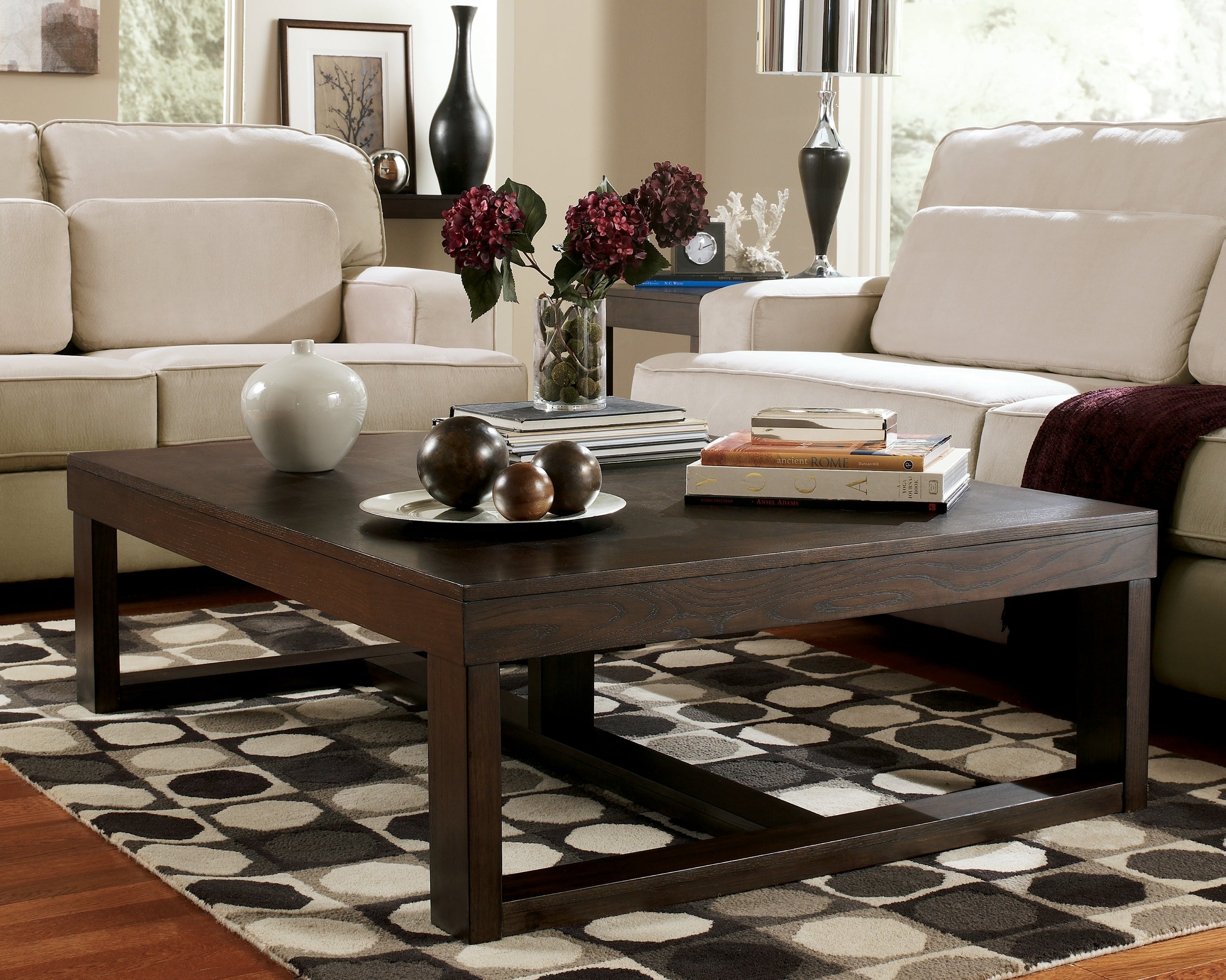 Best Furniture Outlet - Ashley Furniture - Watson Coffee Table - Rectangular Cocktail Table / Dark Brown - T481-1