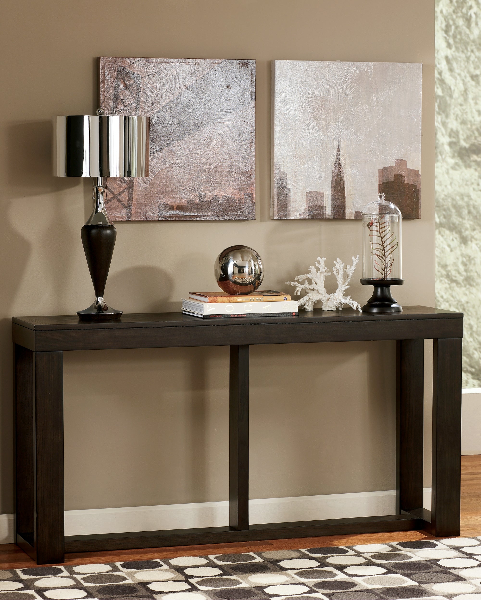 Best Furniture Outlet - Ashley Furniture - Watson Sofa/Console Table - Sofa Table / Dark Brown - T481-4