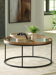 Best Furniture Outlet - Ashley Furniture - Noraluna Coffee Table - Round Cocktail Table - T502-8