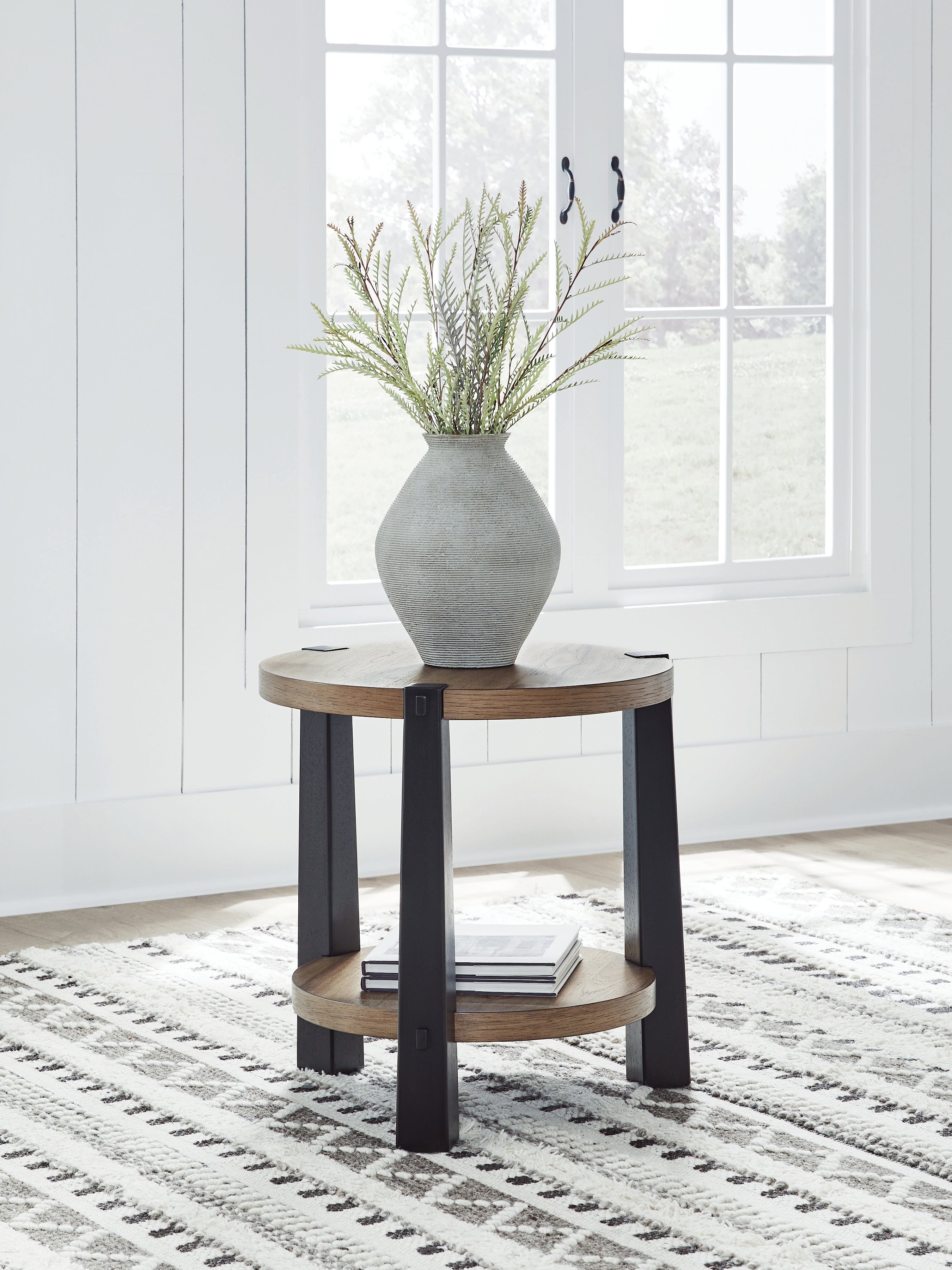Best Furniture Outlet - Ashley Furniture - Ridgester End Table - Round End Table - T518-6