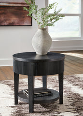 Best Furniture Outlet - Ashley Furniture - Marstream End Table - Round End Table / Black - T551-6