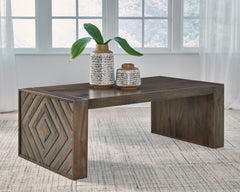 Best Furniture Outlet - Ashley Furniture - Dreggan Coffee Table - Rectangular Cocktail Table / Brown - T567-1