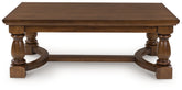 Best Furniture Outlet - Ashley Furniture - Sturlayne Coffee Table - Rectangular Cocktail Table / Brown - T609-1