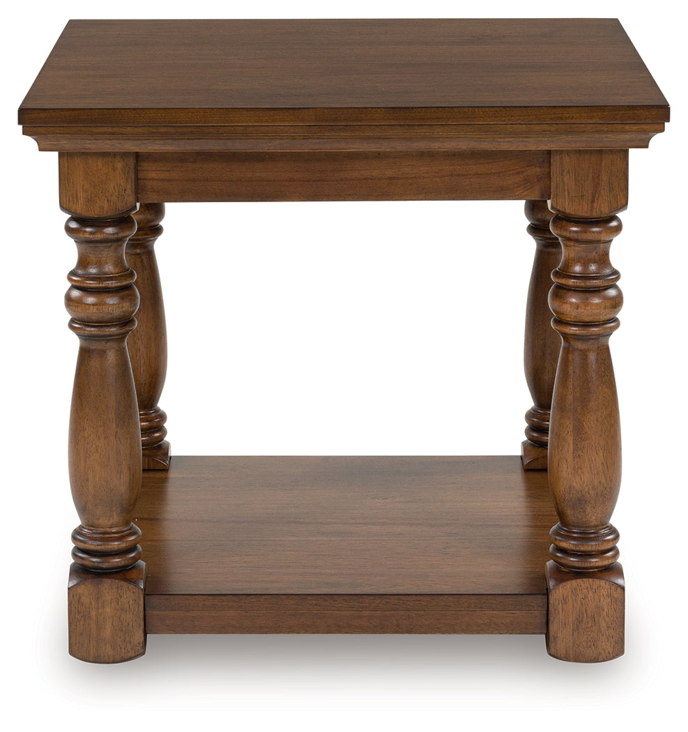 Best Furniture Outlet - Ashley Furniture - Sturlayne End Table - Rectangular End Table / Brown - T609-3