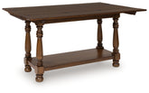 Best Furniture Outlet - Ashley Furniture - Sturlayne Flip Top Sofa Table - Flip Top Sofa Table / Brown - T609-4