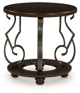 Best Furniture Outlet - Ashley Furniture - Frallyn End Table - Round End Table / Dark Brown - T623-6