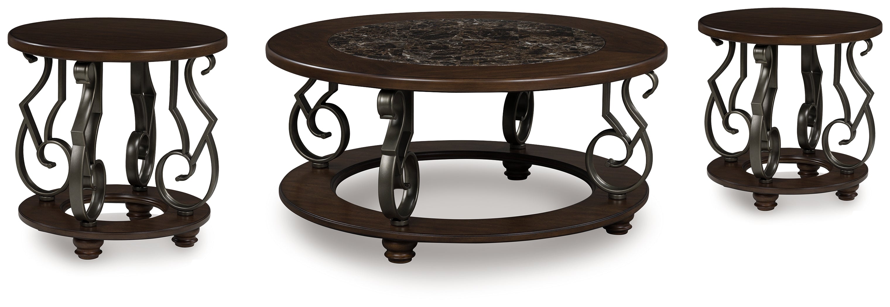 Best Furniture Outlet - Ashley Furniture - Frallyn Coffee Table and 2 Ends - Coffee Table and 2 Ends - T623T1