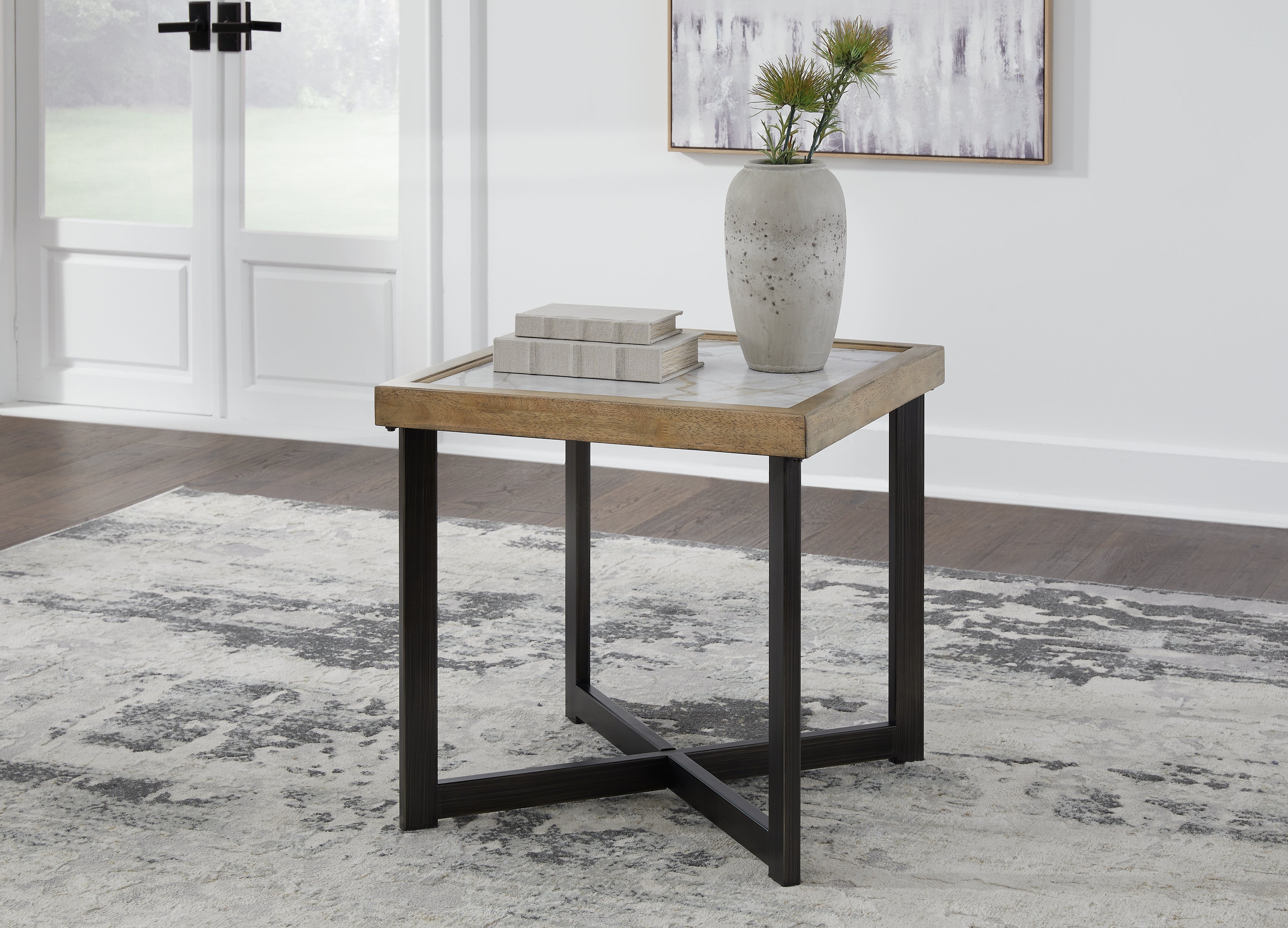 Best Furniture Outlet - Ashley Furniture - Montia End Table - Square End Table / Multi - T632-2
