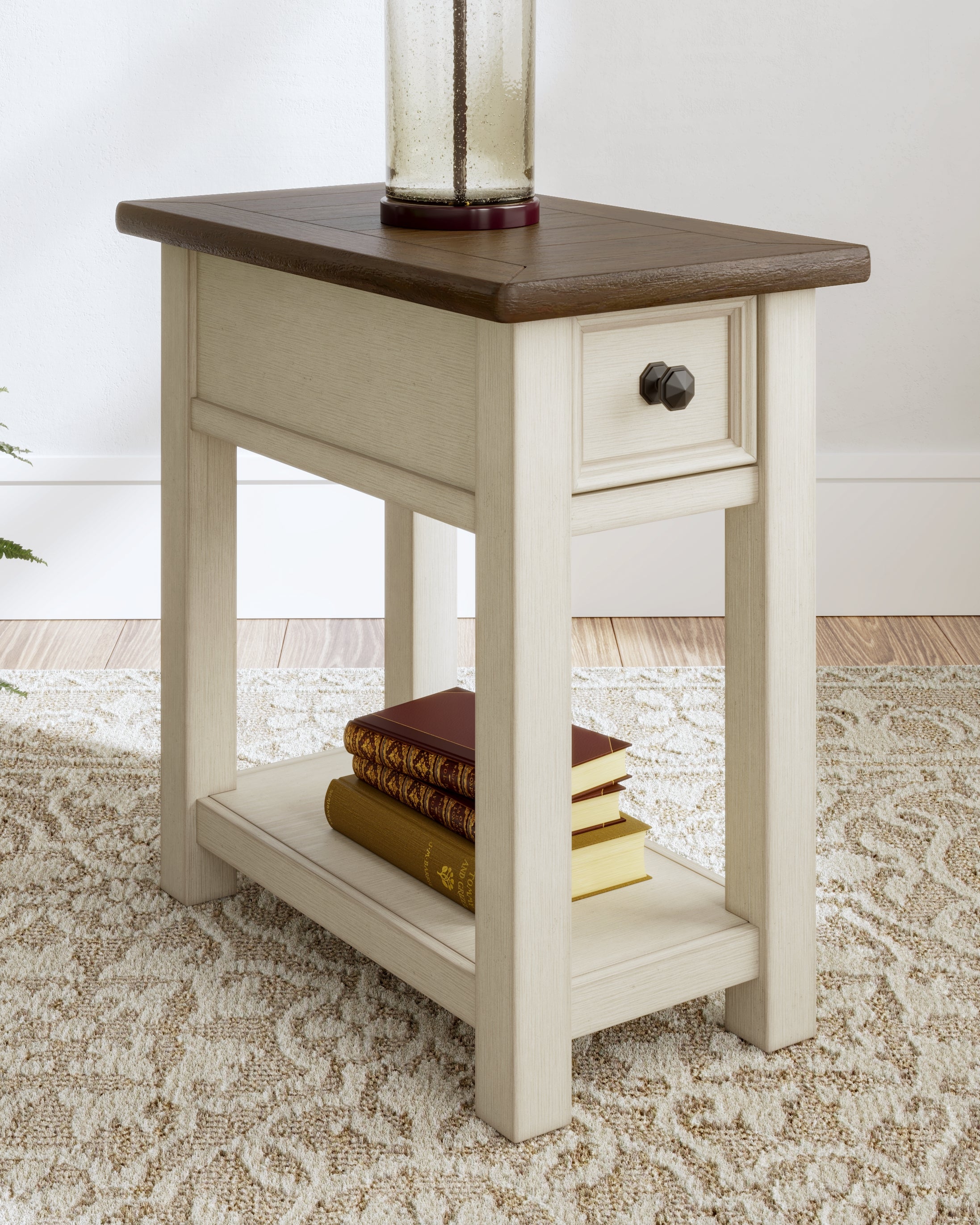 Best Furniture Outlet - Ashley Furniture - Bolanburg Chairside End Table - Chair Side End Table / Two-tone - T637-107