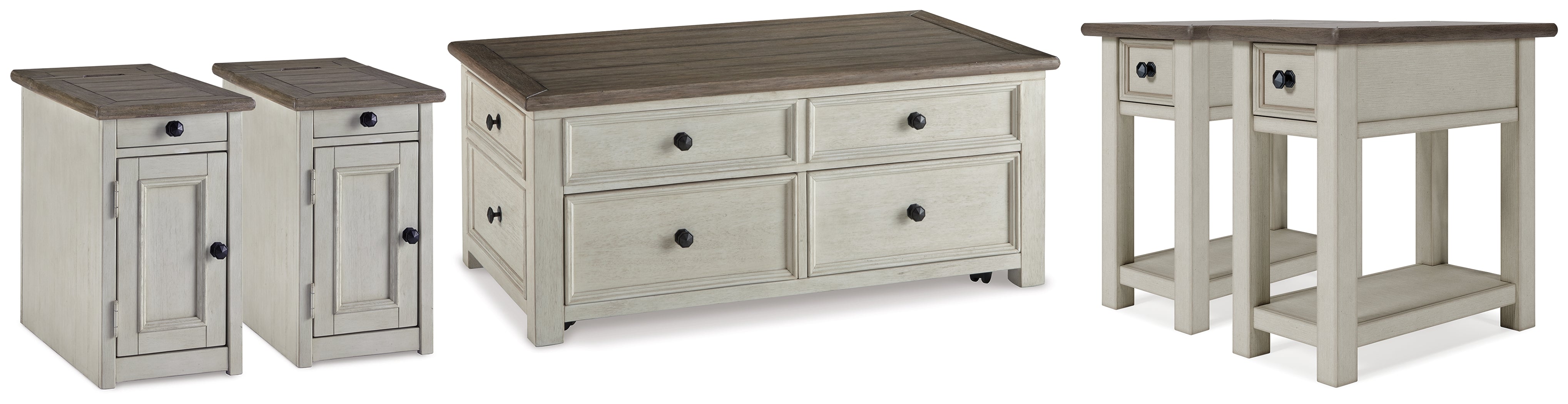 Best Furniture Outlet - Ashley Furniture - Bolanburg 5-Piece Occasional Table Set - 5-Piece Occasional Table Set - T637T5