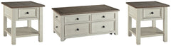 Best Furniture Outlet - Ashley Furniture - Bolanburg Coffee Table and 2 End Tables - Coffee Table and 2 End Tables - T637T3