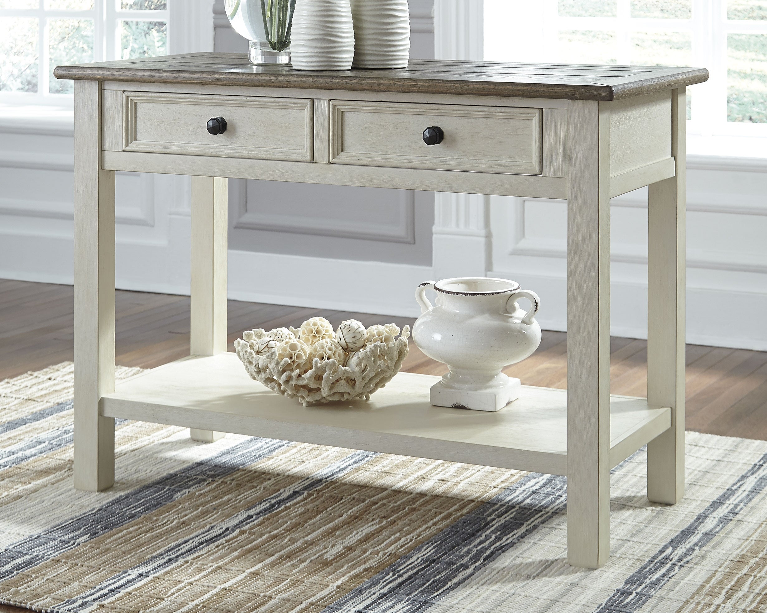 Best Furniture Outlet - Ashley Furniture - Bolanburg Sofa/Console Table - Sofa Table / Two-tone - T637-4
