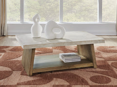 Best Furniture Outlet - Ashley Furniture - Brendalhouse Coffee Table - Rectangular Cocktail Table / Light Brown - T642-1