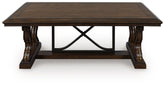 Best Furniture Outlet - Ashley Furniture - Maylee Coffee Table - Rectangular Cocktail Table / Dark Brown - T647-1