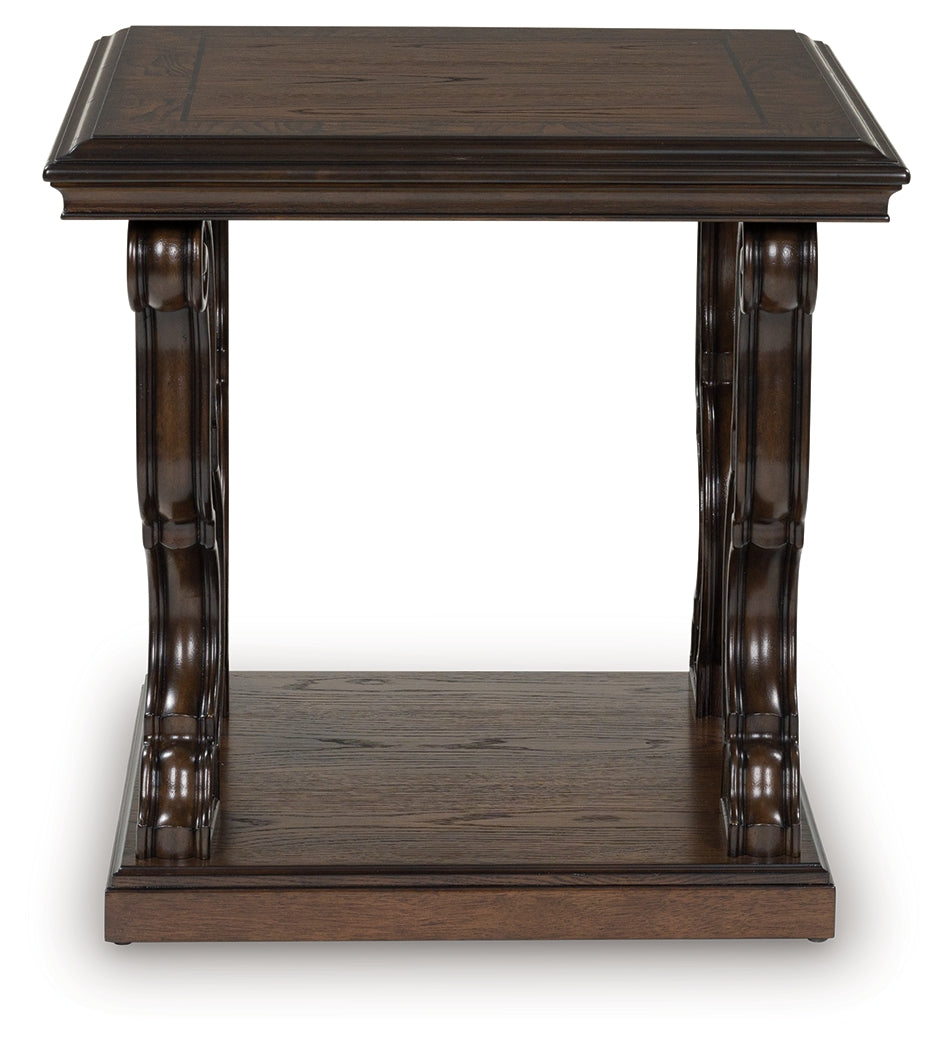 Best Furniture Outlet - Ashley Furniture - Maylee End Table - Square End Table / Dark Brown - T647-2