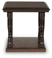 Best Furniture Outlet - Ashley Furniture - Maylee End Table - Square End Table / Dark Brown - T647-2