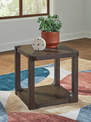 Best Furniture Outlet - Ashley Furniture - Breckington End Table - Rectangular End Table / Dark Brown - T656-3