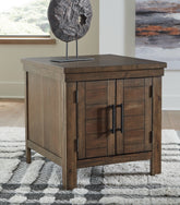 Best Furniture Outlet - Ashley Furniture - Moriville End Table - Rectangular End Table / Grayish Brown - T731-3