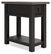 Best Furniture Outlet - Ashley Furniture - Tyler Creek Chairside End Table - Chair Side End Table / Grayish Brown/Black - T736-107