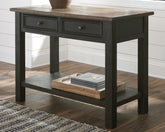 Best Furniture Outlet - Ashley Furniture - Tyler Creek Sofa/Console Table - Sofa Table / Grayish Brown/Black - T736-4