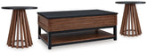 Best Furniture Outlet - Ashley Furniture - Kallari Coffee Table and 2 Ends - Coffee Table and 2 Ends - T737T1
