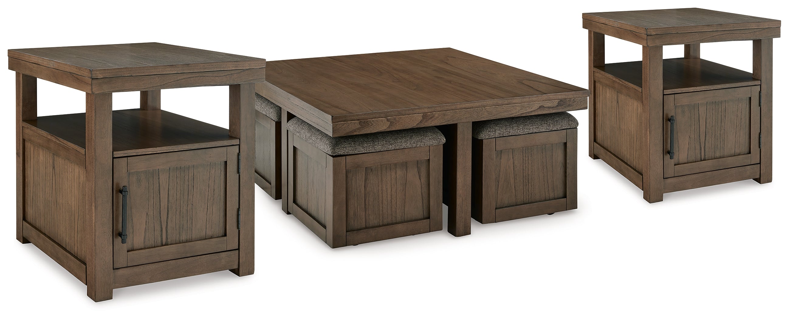 Best Furniture Outlet - Ashley Furniture - Boardernest Coffee Table and 2 End Tables - Coffee Table and 2 End Tables - T738T1