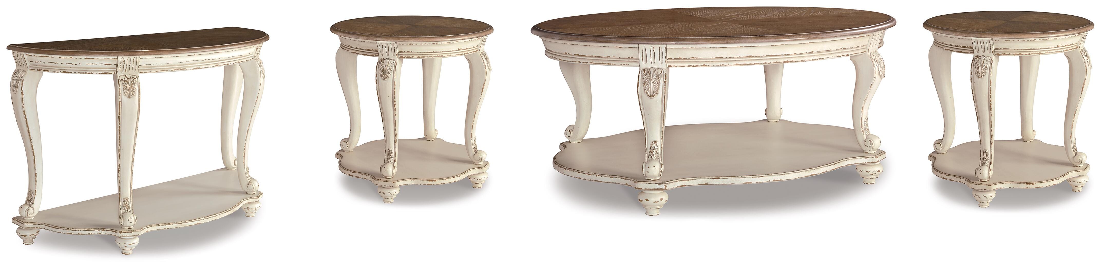 Best Furniture Outlet - Ashley Furniture - Realyn Coffee Table, 2 Ends and Console - Coffee Table, 2 Ends and Console - T743T3