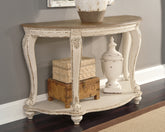Best Furniture Outlet - Ashley Furniture - Realyn Sofa Table - Sofa Table / White/Brown - T743-4