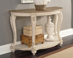 Best Furniture Outlet - Ashley Furniture - Realyn Sofa Table - Sofa Table / White/Brown - T743-4