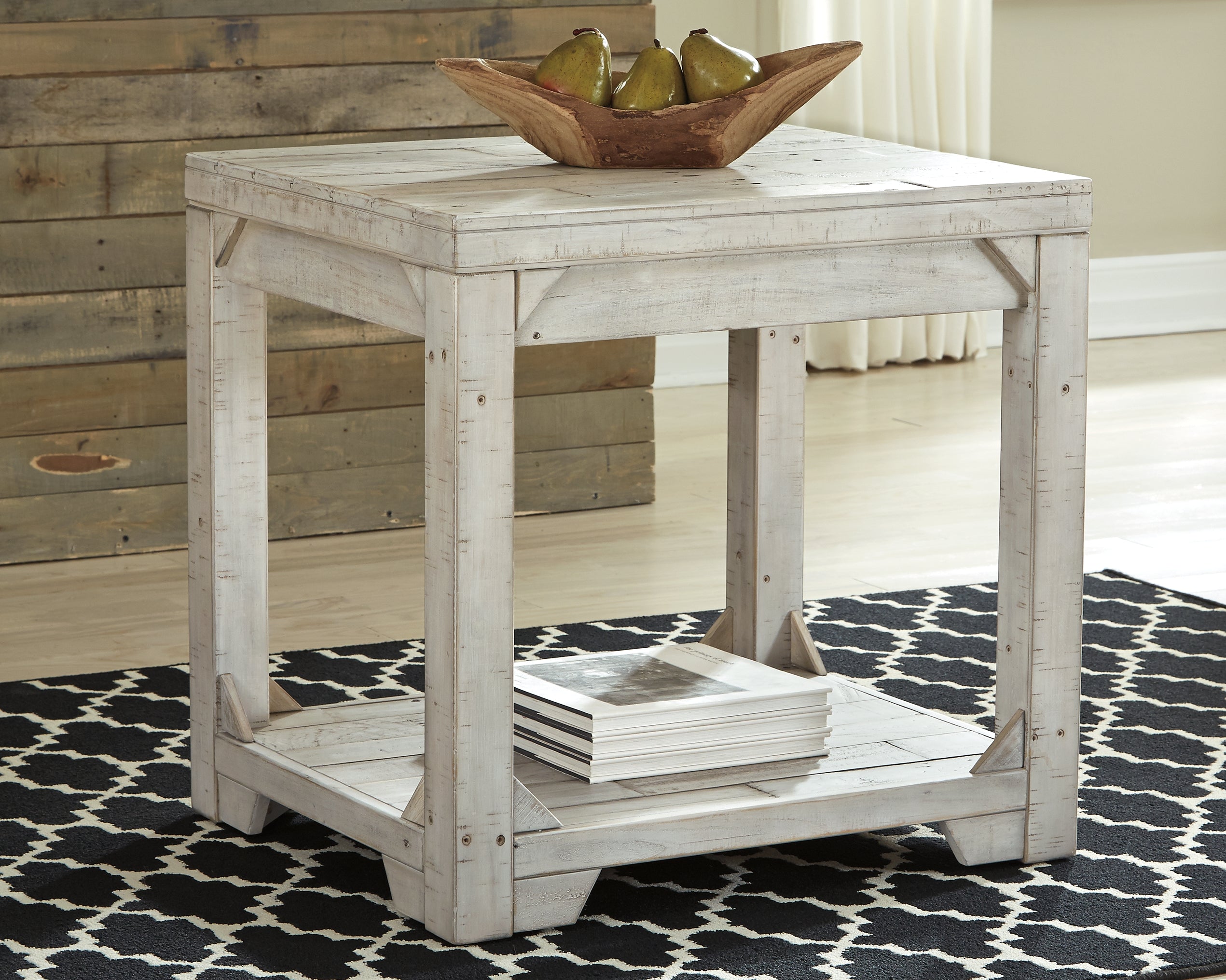 Best Furniture Outlet - Ashley Furniture - Fregine End Table - Rectangular End Table / Whitewash - T755-3