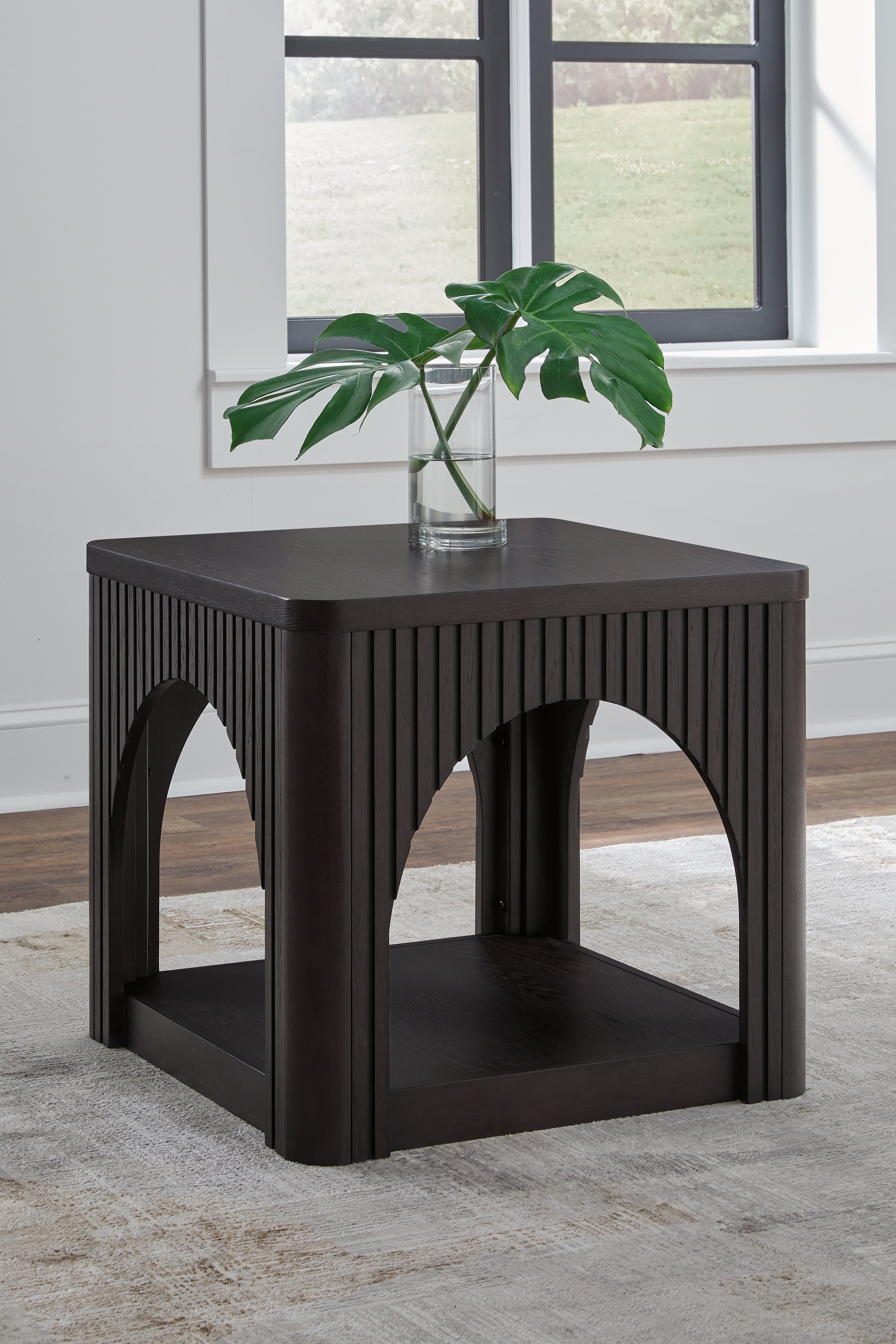 Best Furniture Outlet - Ashley Furniture - Yellink End Table - Square End Table / Black - T760-2