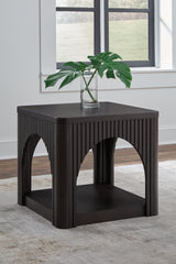 Best Furniture Outlet - Ashley Furniture - Yellink End Table - Square End Table / Black - T760-2