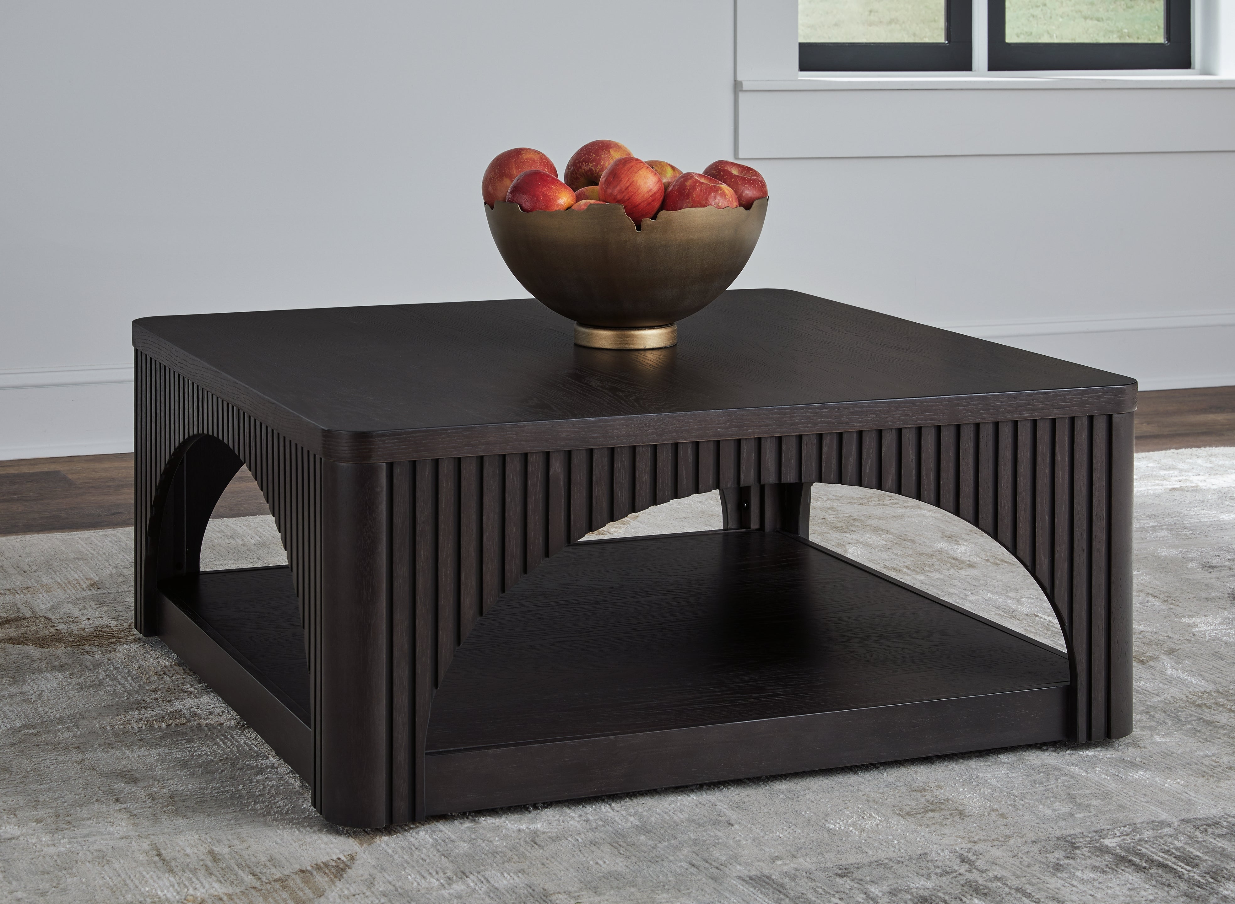 Best Furniture Outlet - Ashley Furniture - Yellink Coffee Table - Square Cocktail Table / Black - T760-8