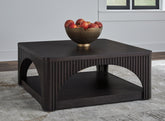 Best Furniture Outlet - Ashley Furniture - Yellink Coffee Table - Square Cocktail Table / Black - T760-8