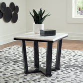 Best Furniture Outlet - Ashley Furniture - Fostead End Table - Square End Table / White/Espresso - T770-2