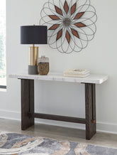 Best Furniture Outlet - Ashley Furniture - Burkhaus Sofa Table - Sofa Table / White/Dark Brown - T779-4
