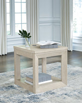 Best Furniture Outlet - Ashley Furniture - Marxhart End Table - Square End Table / Bisque - T791-2