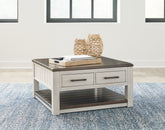 Best Furniture Outlet - Ashley Furniture - Darborn Lift-Top Coffee Table - Lift Top Cocktail Table / Gray/Brown - T796-00