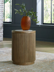 Best Furniture Outlet - Ashley Furniture - Camdill End Table - Round End Table / Light Brown/White - T808-6
