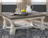 Best Furniture Outlet - Ashley Furniture - Havalance Coffee Table - Rectangular Cocktail Table / Gray/White - T814-1