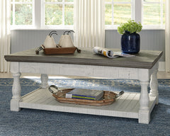 Best Furniture Outlet - Ashley Furniture - Havalance Lift-Top Coffee Table - Lift Top Cocktail Table / White/Gray - T994-20
