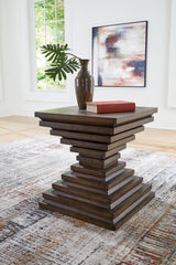 Best Furniture Outlet - Ashley Furniture - Hannodream End Table - Square End Table / Warm Brown - T821-2