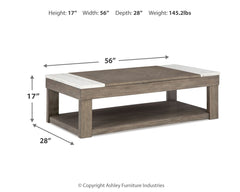 Loyaska Lift-top Coffee Table and 2 End Tables
