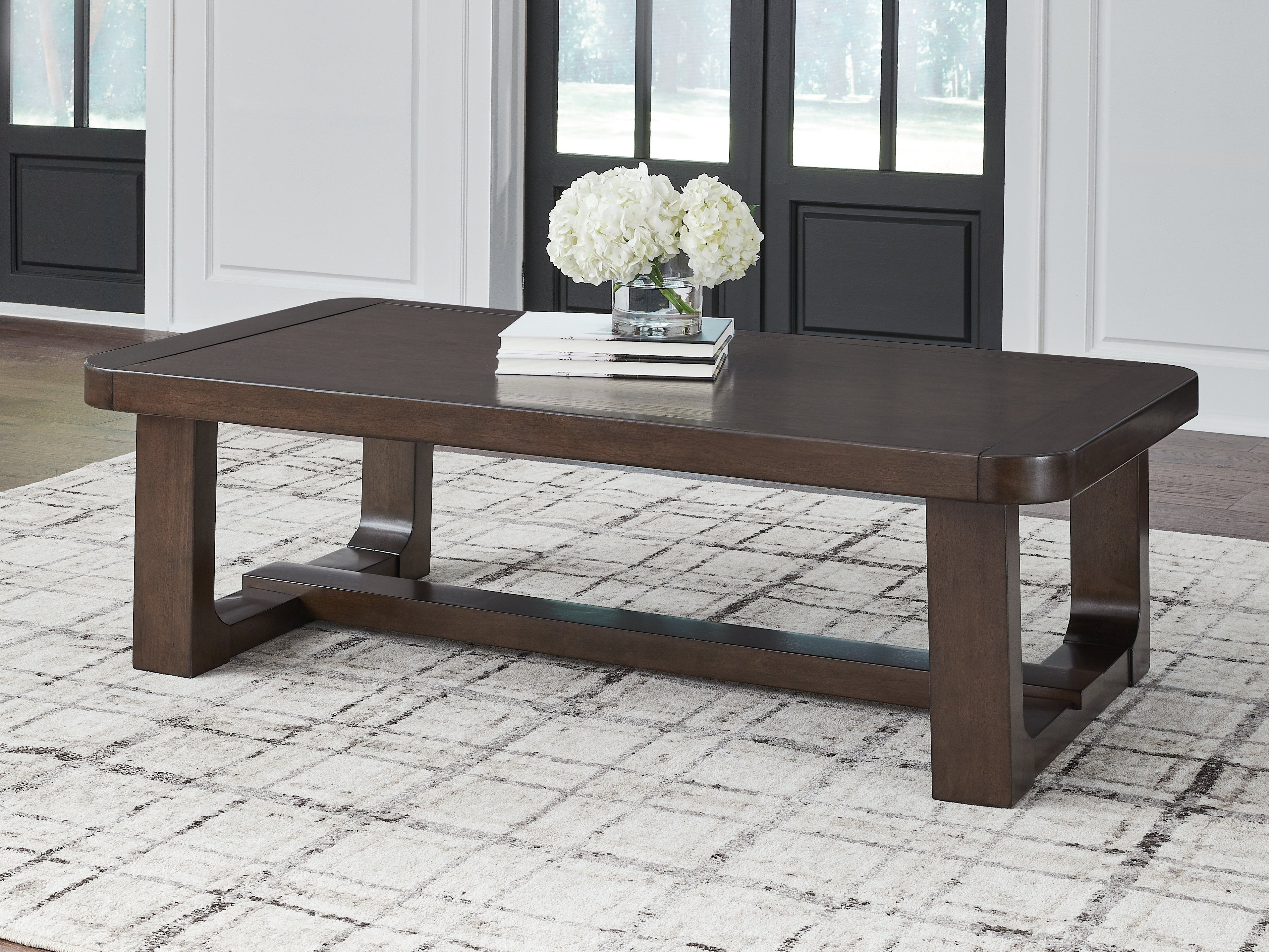 Best Furniture Outlet - Ashley Furniture - Breckington Coffee Table - Rectangular Cocktail Table / Dark Brown - T856-1