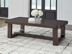 Best Furniture Outlet - Ashley Furniture - Breckington Coffee Table - Rectangular Cocktail Table / Dark Brown - T856-1