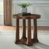 Best Furniture Outlet - Ashley Furniture - Rustic Plains End Table - Round End Table - T877-6